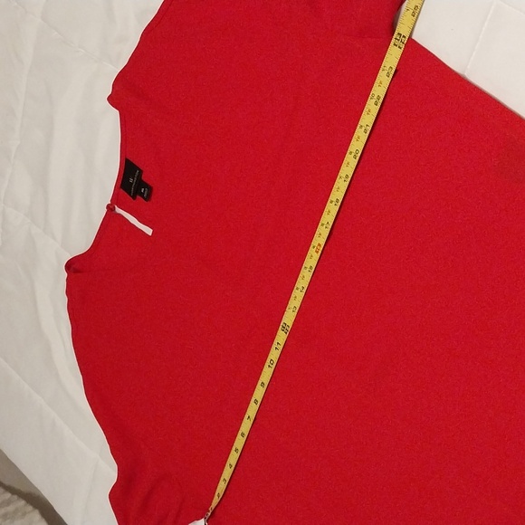 Worthington red blouse, side tie, fluted sleeves size XL - Picture 7 of 10